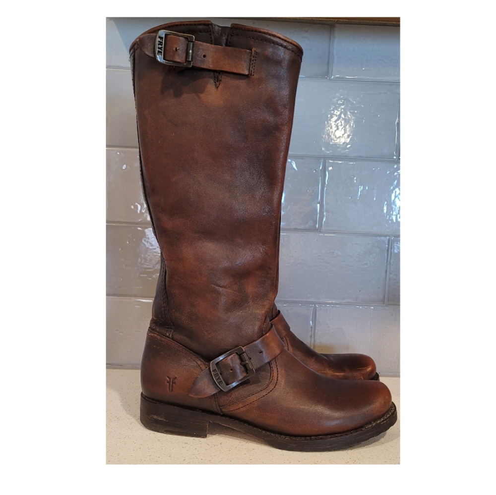 Frye Boots | Veronica Slouch | Brown Leather